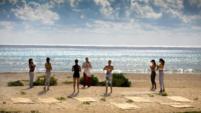 Beach yoga